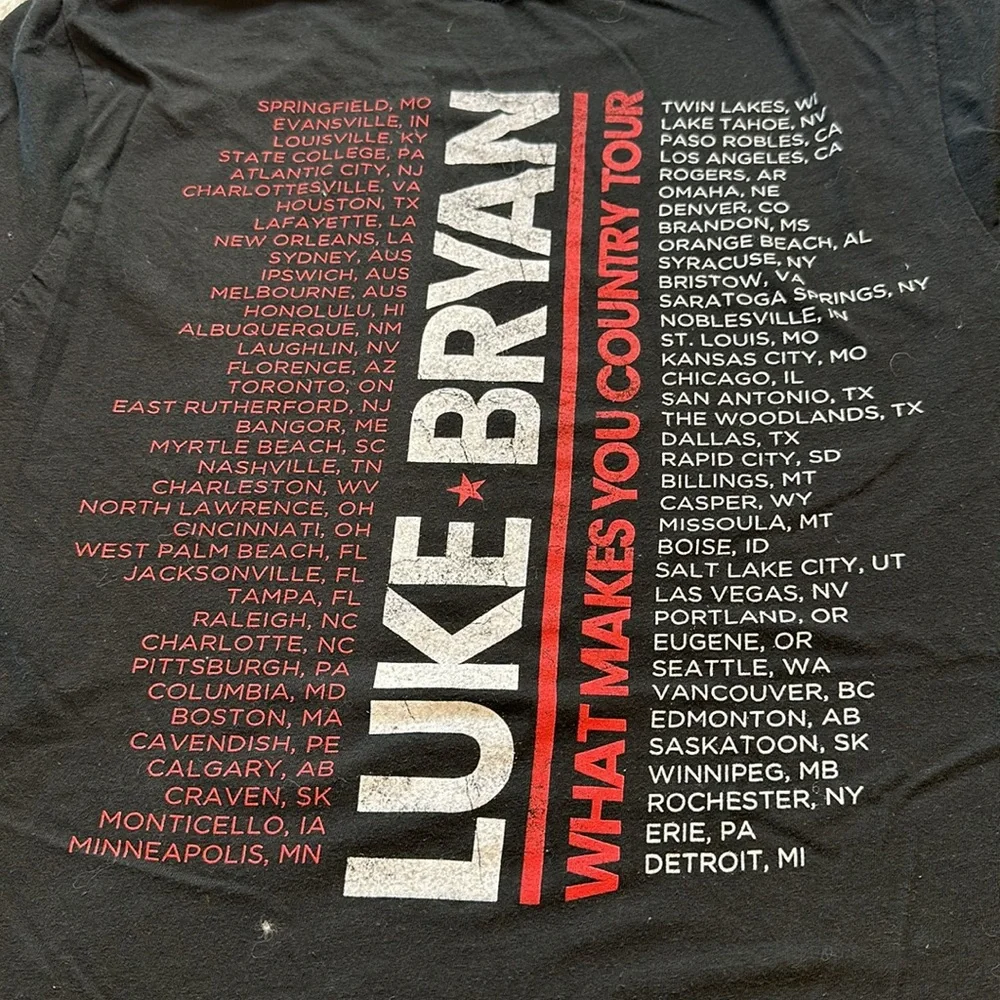 Luke Bryan What Makes you Country 2018 Concert Shirt Size Large - Picture 3 of 6